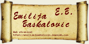 Emilija Baškalović vizit kartica